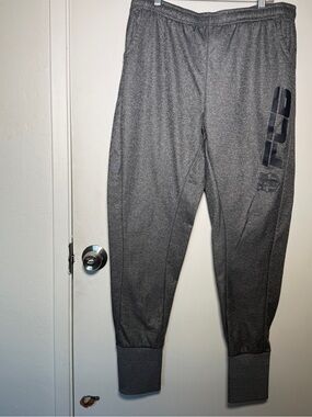 FCB Soccer Men's Gray Athletic Jogger Pants - Lightweight Performance Large